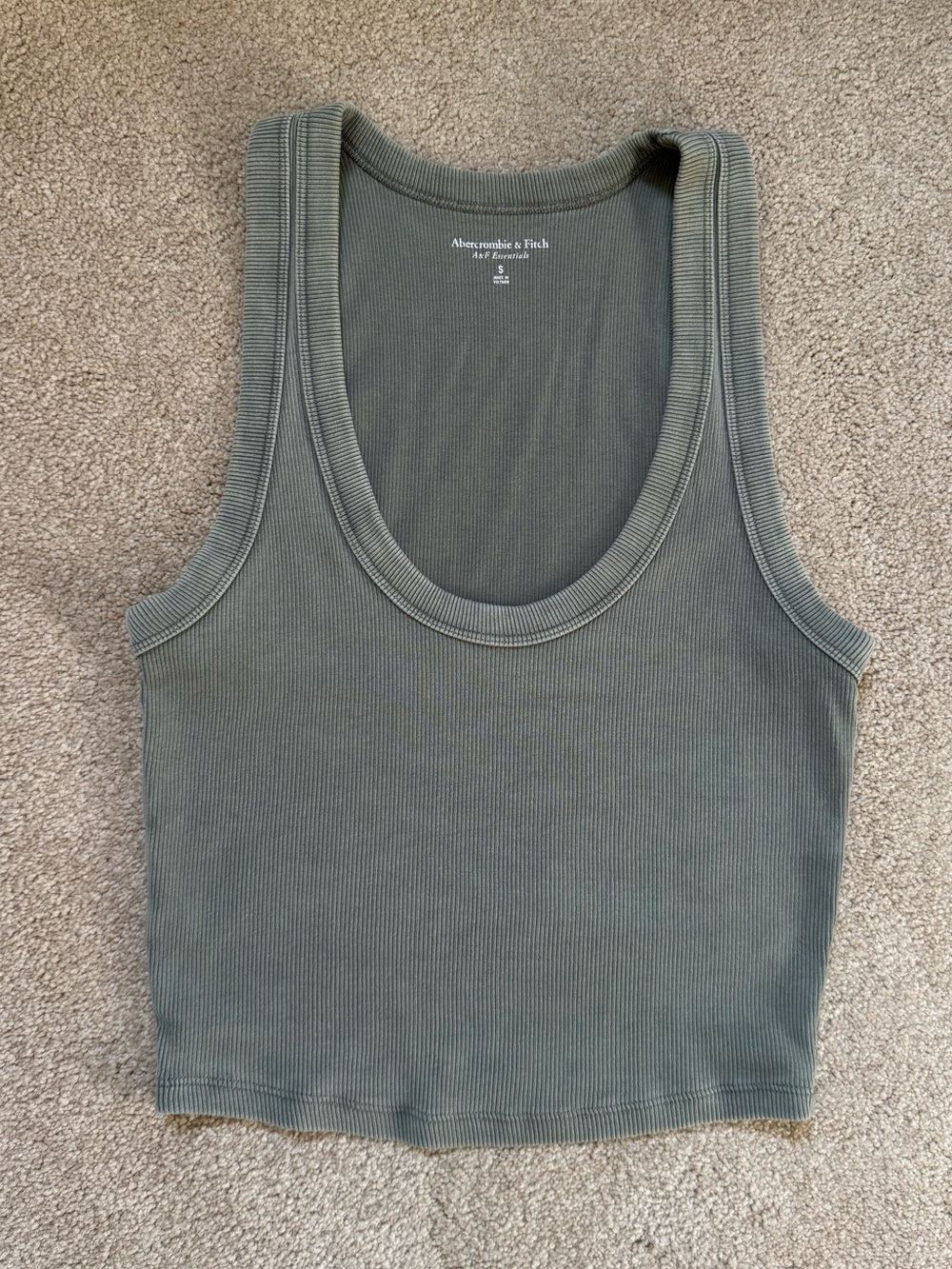 Abercrombie & Fitch Olive Green Ribbed Tank